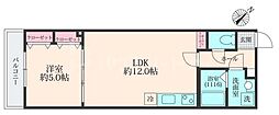 ミリアビタ稲毛東 1LDKの間取図画像