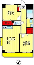 NTマンション 2LDKの間取図画像