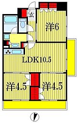 HULICRESIDENCE千葉中央 3LDKの間取図画像