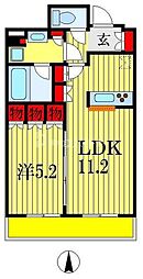 HULICRESIDENCE千葉中央 1LDKの間取図画像