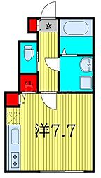 アパート ワンルームの間取図画像