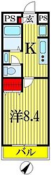 新千葉小川マンション 1Kの間取図画像