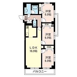 セ・ジョリ千葉港 3LDKの間取図画像
