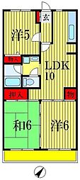 第3大越ビル 3LDKの間取図画像