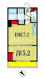 Beetle 1DKの間取図画像