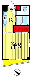 マリンパレス新田町 1Kの間取図画像