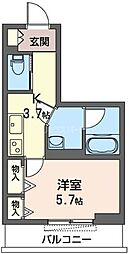 MaderI 1Kの間取図画像