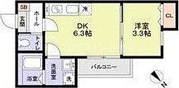 DAHLIA CHIBA 1DKの間取図画像