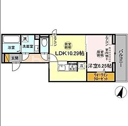 アヴァンスコート壱番館 1LDKの間取図画像