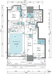 幕張ベイパークライズゲートタワー 3LDKの間取図画像