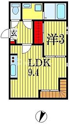 フォンティーナ本千葉 1LDKの間取図画像