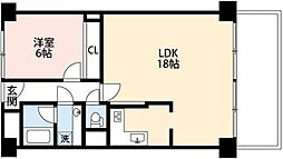 神宮前コーポラス 1LDKの間取図画像