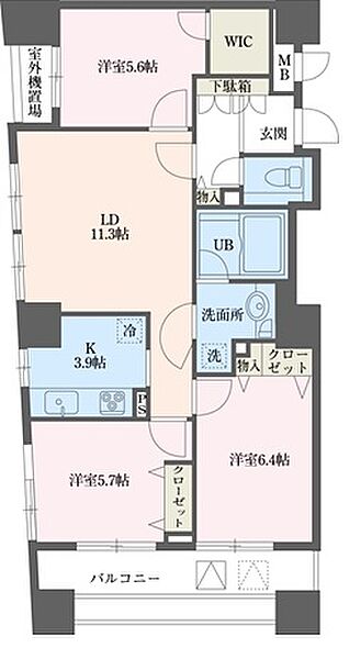 ドゥーエ横浜駅前 1610｜神奈川県横浜市神奈川区金港町(賃貸マンション3LDK・16階・72.63㎡)の写真 その2