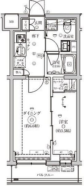 ベルシード野毛山公園 204｜神奈川県横浜市西区老松町(賃貸マンション1DK・2階・30.15㎡)の写真 その2