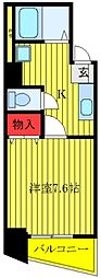 アブレスト西日暮里 1Kの間取図画像