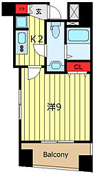 Lフラット鶯谷 1Kの間取図画像