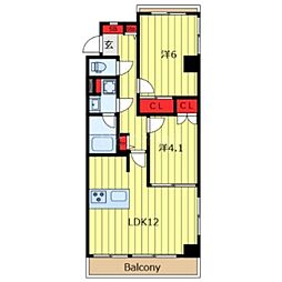エルフォルテ東日暮里 2LDKの間取図画像