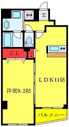エリアM 1LDKの間取図画像