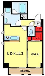 COMFORIA台東根岸 1LDKの間取図画像