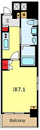 リアン・シエルブルー田端 1Kの間取図画像