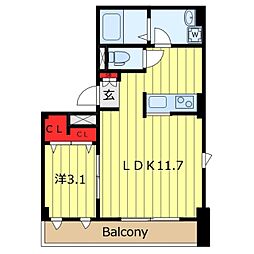ALAMAISONLUANA 1LDKの間取図画像