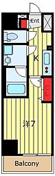 八番館 1Kの間取図画像