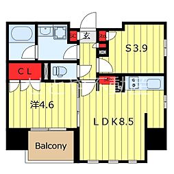 グランエール西日暮里NORTH 1SLDKの間取図画像