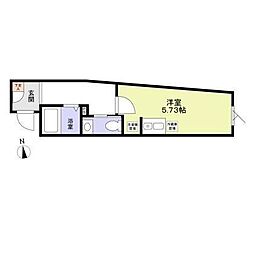 Monologue ワンルームの間取図画像