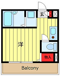 ウィステリア5 ワンルームの間取図画像