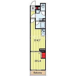 ロスアルコス千駄木 1DKの間取図画像
