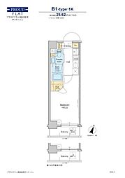 プラウドフラット西日暮里ディアージュ 1Kの間取図画像