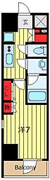 LIVCITY日暮里 1Kの間取図画像