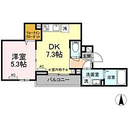 アヴァンス東日暮里 1DKの間取図画像