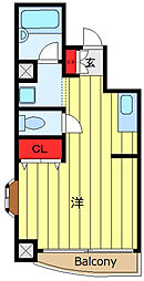 メゾン東尾久 ワンルームの間取図画像