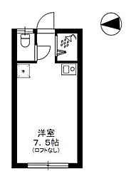 クレセール田端 ワンルームの間取図画像