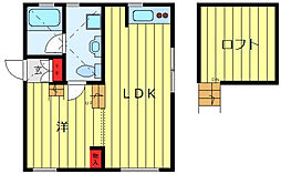 VILLETTAKOMAGOME 1LDKの間取図画像