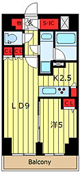 COMFORIALIV根岸二丁目 1LDKの間取図画像