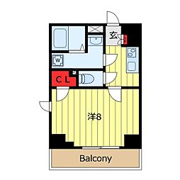 GRANPASEO田端C 1Kの間取図画像