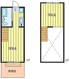 うぇすてる藍ぞめA棟 1LDKの間取図画像