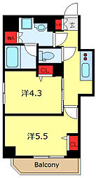 ティモーネグランデ田端 2Kの間取図画像