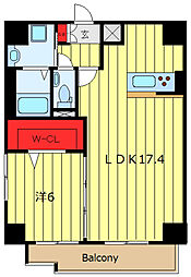 COMFORTRESIDENCENIPPORI 1LDKの間取図画像