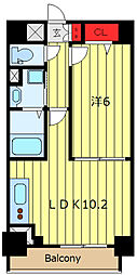 ソレアード・ゼン 1LDKの間取図画像