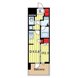 ONE ROOF RESIDENCE NISHINIPPORI 1DKの間取図画像