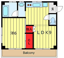 村田ビル 1LDKの間取図画像