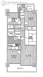 アルファステイツ鷹取駅前 4LDKの間取図画像