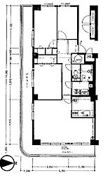 ネオコーポ明舞壱番館 3LDKの間取図画像