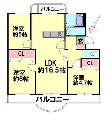 3LDK 間取り