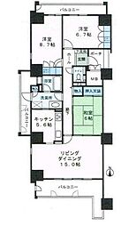 オークスクエア西神中央7番館 3LDKの間取図画像