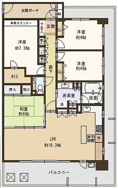 間取りを拡大表示