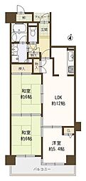 コスモ舞子坂 3LDKの間取図画像